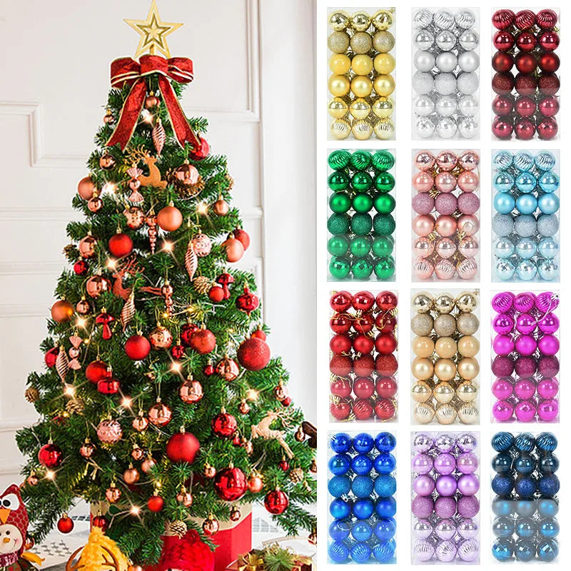 Christmas Ball Ornaments – Hanging Tree Pendants for Xmas, Home Decor, 2026 New Year & Holiday Gifts