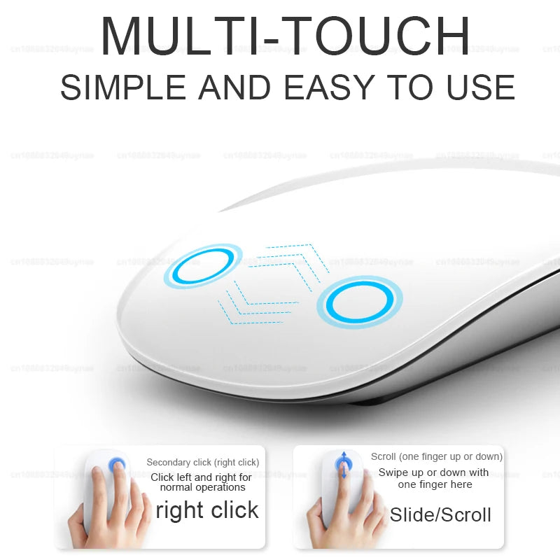 Apple Original Magic Mouse, Multi-Touch Bluetooth 5.0 Wireless Mouse for MacBook Pro/Air, iPad, Laptop, and Tablet PC