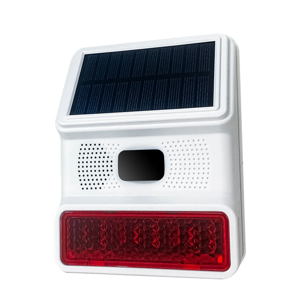 IP65 Waterproof Wireless Solar Strobe Siren Alarm – 433MHz Security for WiFi & GSM Home Alarm System