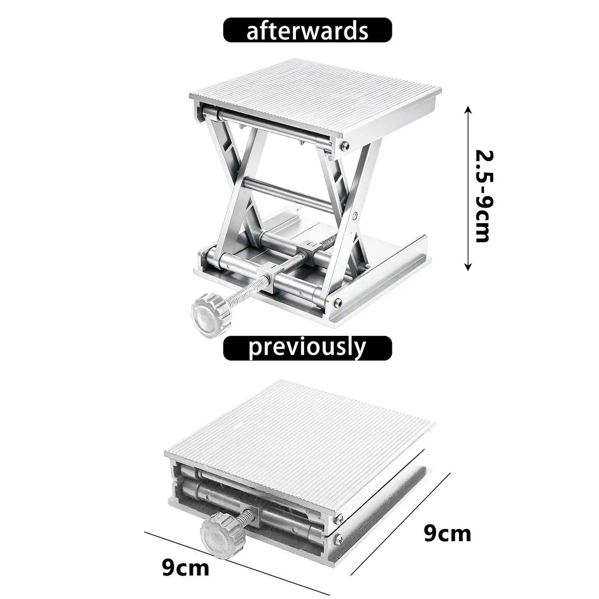 Adjustable Lifting Stand for Woodworking - Support Platform for Engraving Machinery, Construction and Workshop Projects