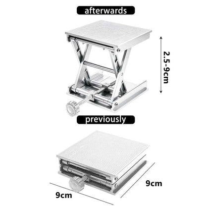 Adjustable Lifting Stand for Woodworking - Support Platform for Engraving Machinery, Construction and Workshop Projects