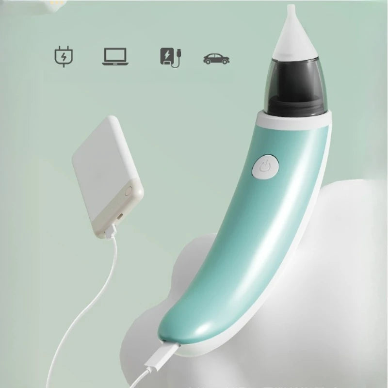 Electric Baby Nasal Aspirator - Rechargeable Newborn Nose Cleaner for Gentle Nasal Care