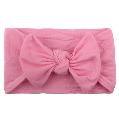Baby Girls Rabbit Ear Bow Headband – Soft Knot Hairband for Newborns, Infants & Toddlers Photo Props