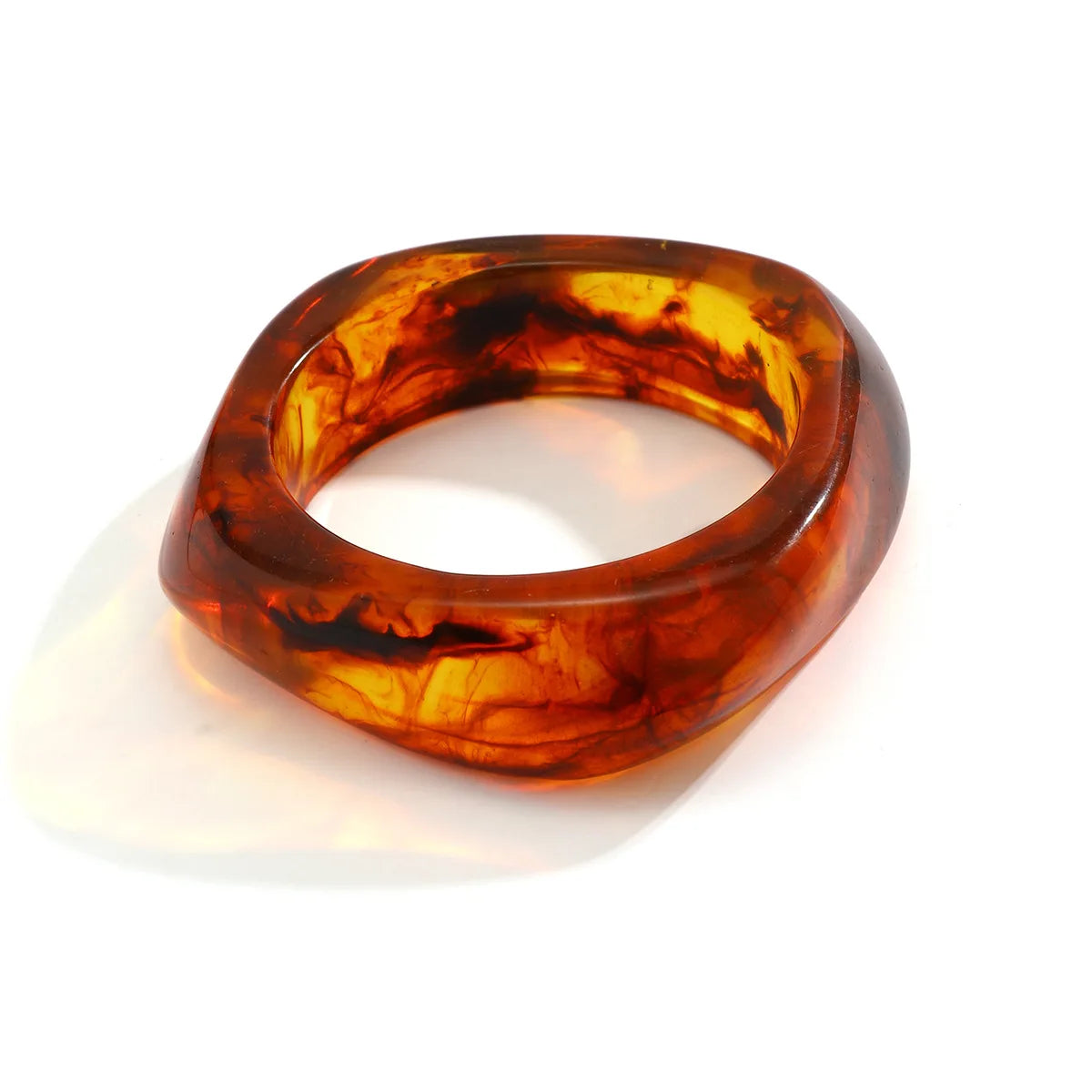 DIEZI Punk Big Geometric Acrylic Bangles – Irregular Wide Hip Hop Bracelets for Women & Men
