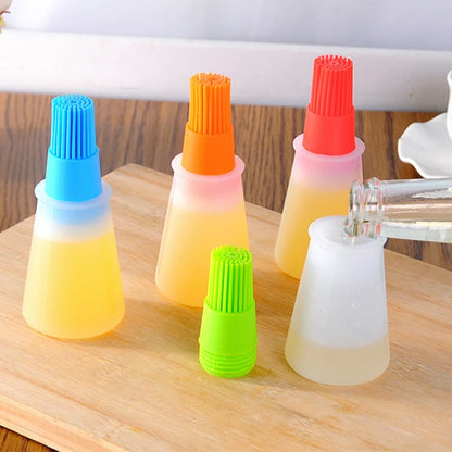 Silicone Oil Brush Set for Cooking and Baking - Versatile Kitchen Accessories, Non-Stick Basting Brushes for Cake, Bread, and Pastry, Essential BBQ and Cooking Utensils