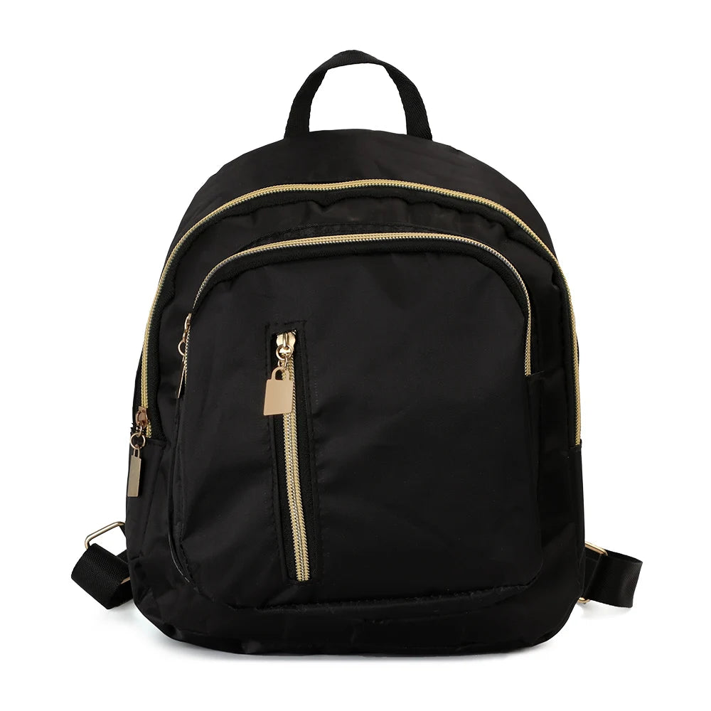 Women's Nylon Mini Backpack - Cute Multi-Function Travel Daypack & Shoulder Bag