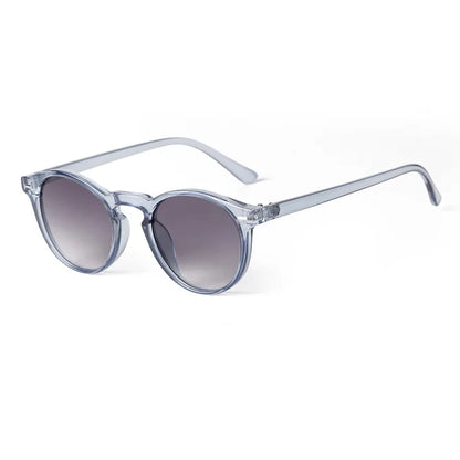Vintage Round Sunglasses – 2024 Fashion Design for Men & Women, Retro Rivet Yellow & Blue Lens, Square Sun Glasses