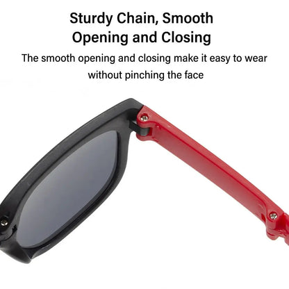 Square Frame Kids Sunglasses – UV400 Foldable Outdoor Eyewear for Toddler Boys & Girls