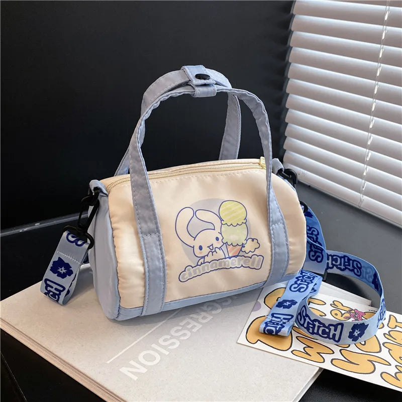 Disney Stitch Sanrio Canvas Bucket Tote Bag – Cute Cartoon Crossbody & Casual Portable Bag