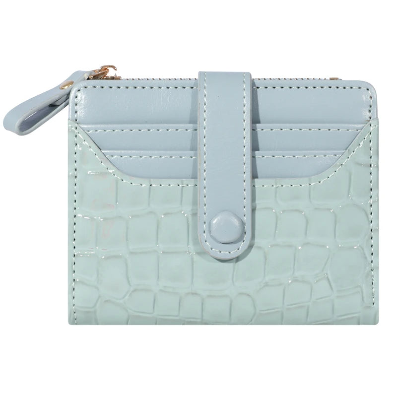 Elegant Women’s Multi-Card Wallet – Casual PU Leather Double Zip Clutch with Crocodile Texture and Stylish Storage