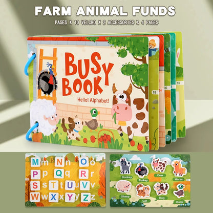 Montessori Baby Busy Book – My First Quiet Book, Early Learning Toy & Matching Game for Toddlers (2-3 Years)