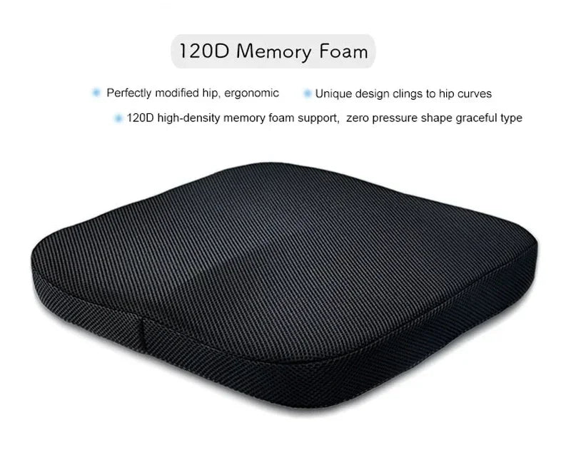 Orthopedic Memory Foam Coccyx Cushion – Non-Slip Tailbone & Sciatica Pain Relief Seat Pad for Office Chair & Car