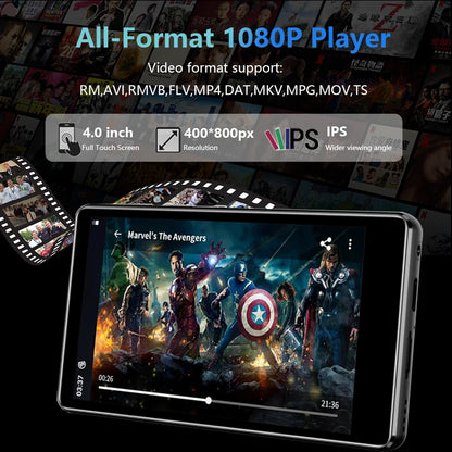 80GB MP3 Player with Bluetooth & WiFi - 4.0-Inch Touchscreen Android Music Player with Spotify, Audible & Pandora