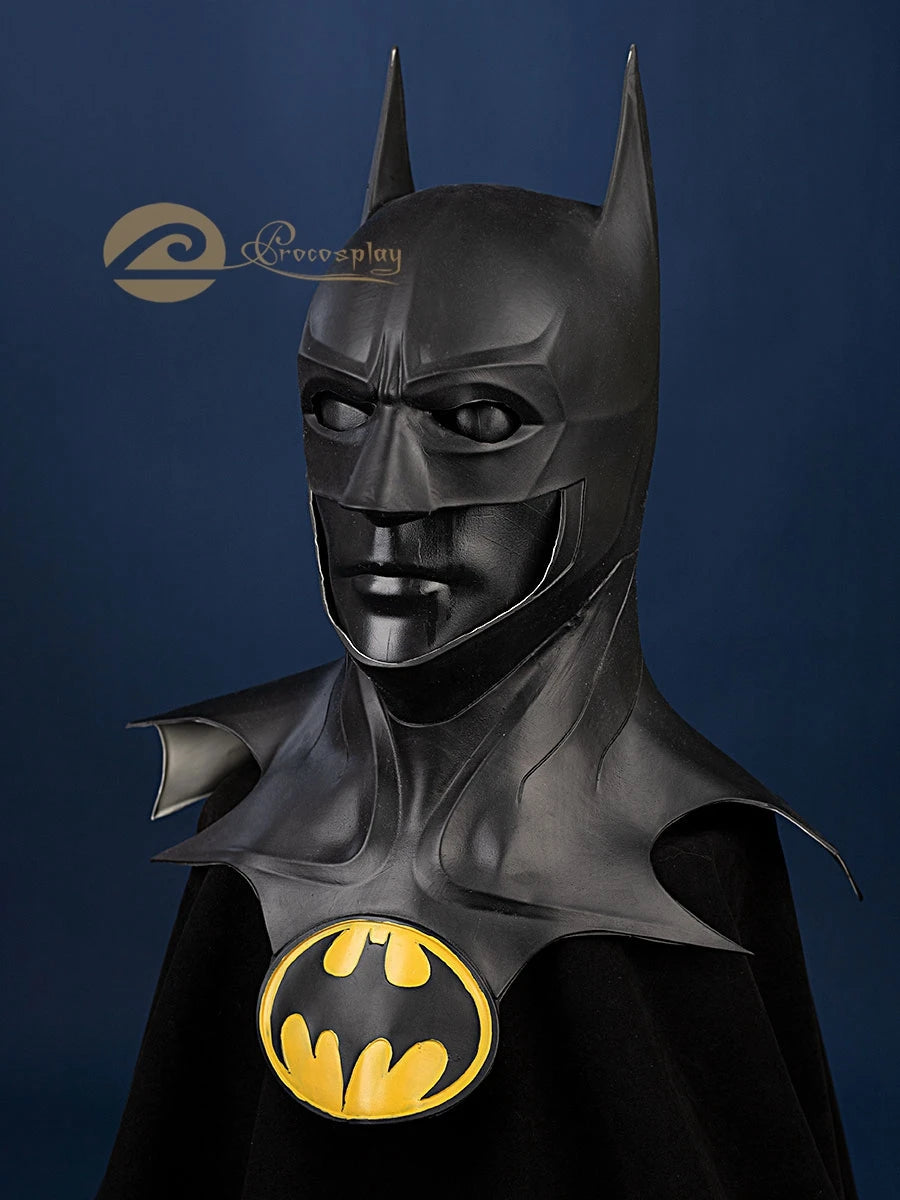 Black Latex Cosplay Mask – Movie Headgear & Halloween Costume Prop C08285