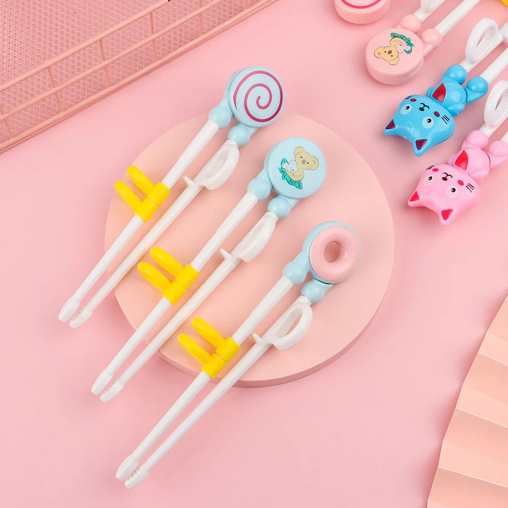 Cartoon Animal Training Chopsticks - Reusable Kids Learning Chopsticks for Baby Self-Feeding