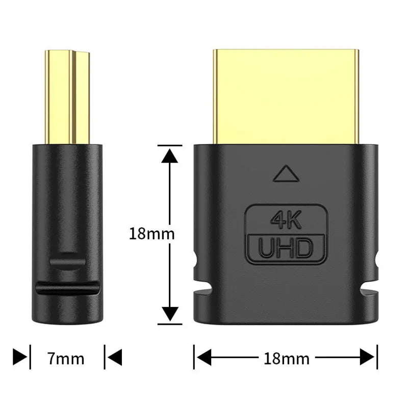 4K HDMI Virtual Display Adapter — High-Resolution Wireless Streaming Emulator & Dummy Plug