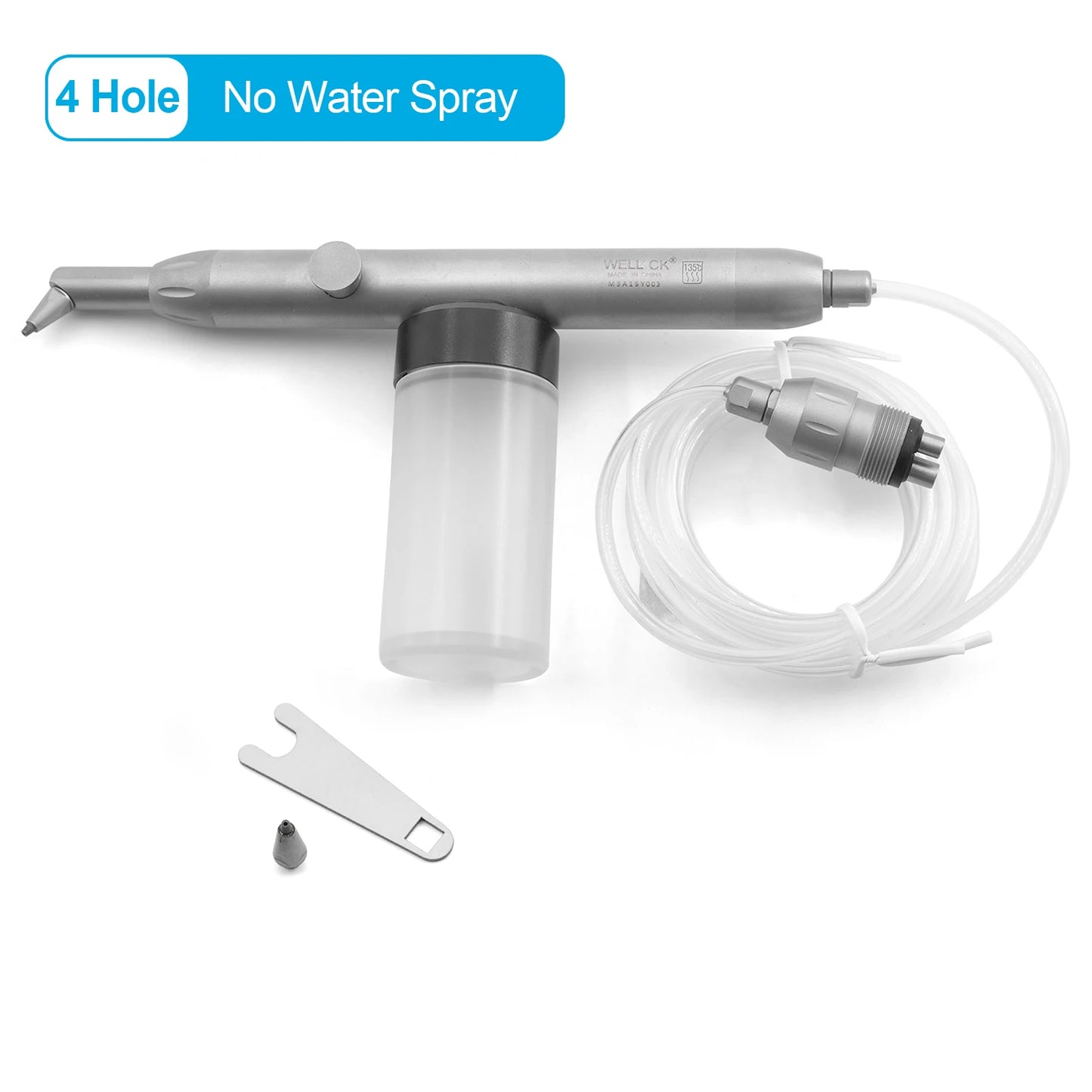 WELL CK Dental Aluminum Oxide Micro Blaster – Air Abrasion Sandblasting Microetcher Gun for Dentistry Polishing & Surface Treatment Tools