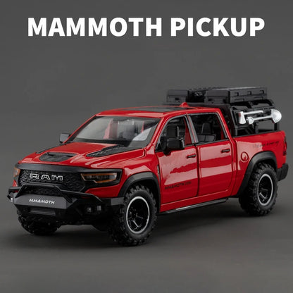 1:32 Dodge RAM 1000 TRX Mammoth Alloy Model Truck — Pull-Back with Sound & Light | Kids’ Collectible Birthday Gift