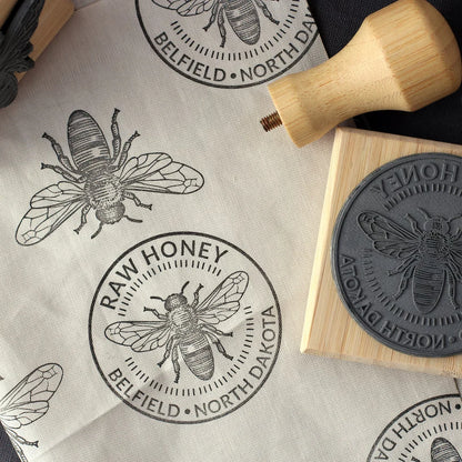 Personalized Custom Wooden Stamp – Wedding Seal, Logo Stamp for Invitations, Stationery, Name & Business Branding