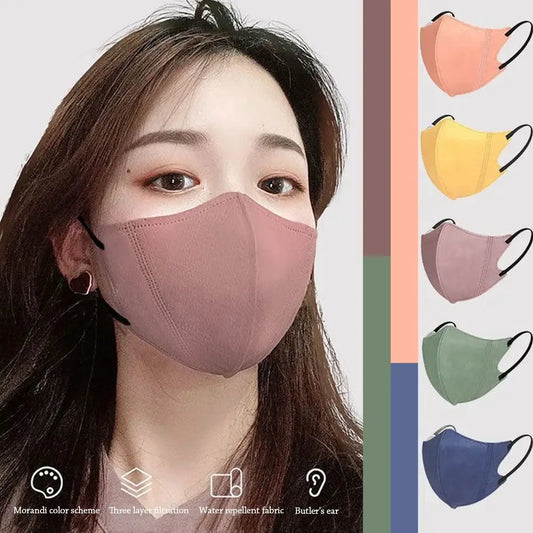 10-Pack Adult Morandi Fish Mask – Summer Slim Edition 3-Layer Approved Respirator Face Masks