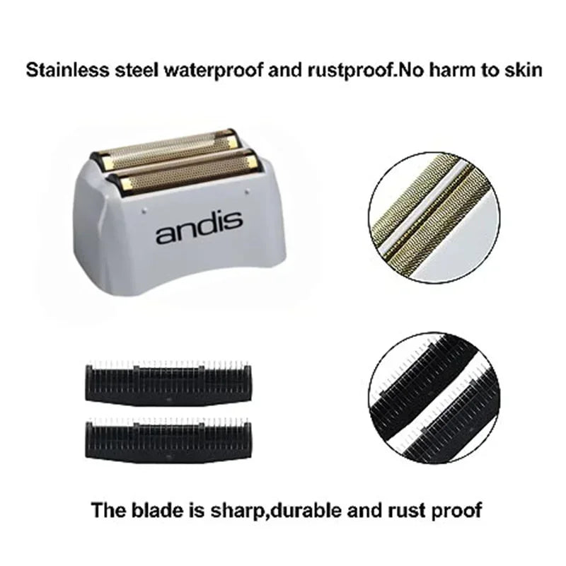 Andis Shaver Replacement Foil & Cutters – For Profoil Lithium Plus 17205 Barber Electric Razor & Beard Shaving Attachment