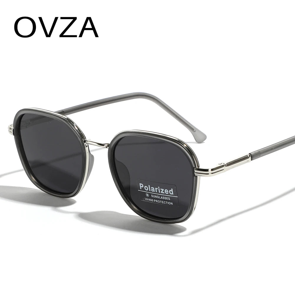 OVZA TR90 Polarized Sunglasses – Fashion Square Frame Driving Glasses for Men & Women S2074