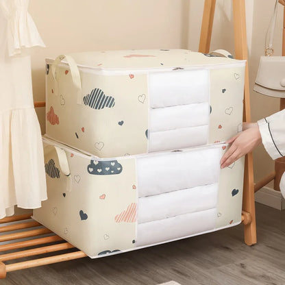 Big Capacity Storage Bag – 4/2/1PCS Moisture & Dust-Proof Organizer for Quilts, Clothes, Duvets, Blankets, and Luggage