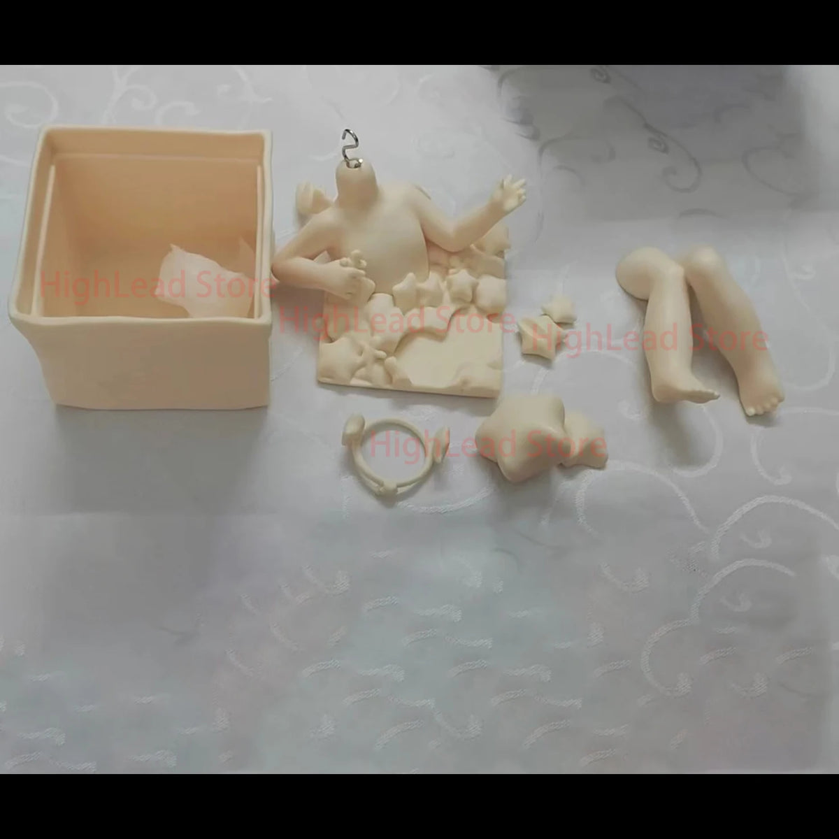 1/6 BJD Doll Chest Stand - Resin Angel Head Display Stand DIY Doll Accessory