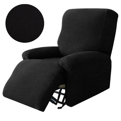 4pcs Recliner Sofa Cover Set - Stretch Spandex Couch Slipcovers with Non-Slip Fit for Armchair & Lazy Chair