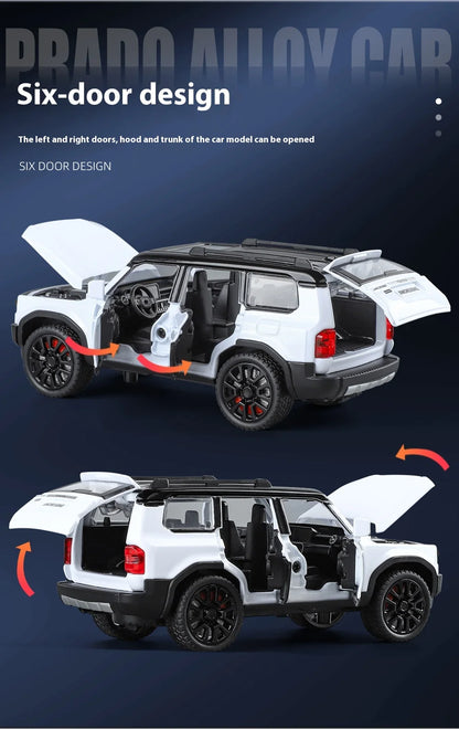 1:32 Toyota Prado Land Cruiser Alloy Diecast Model Car – Off-Road Toy for Kids & Collectible Gift