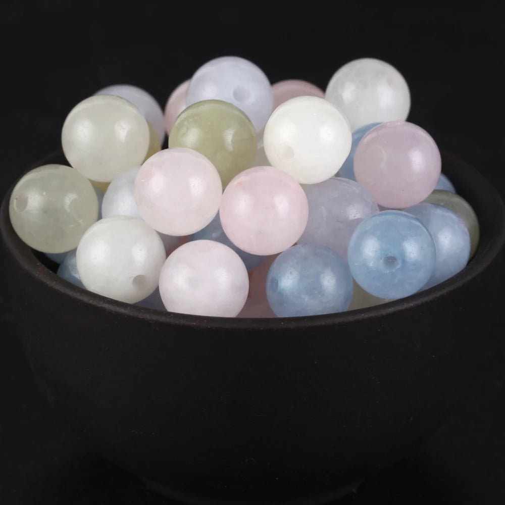 Natural Gemstone Spacer Beads - Tiger Eye, Amazonite, Lava, Turquoise & Agate Loose Beads for DIY Jewelry Bracelets