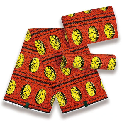African Wax Print Fabric - 100% Cotton Nigerian Ankara Batik Material for Women’s Dresses