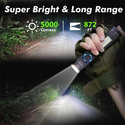 Sofirn IF23 PRO RGB LED Flashlight — 5000lm XHP70B, 21700 Rechargeable Torch with 5V 3A USB-C & Magnetic Base