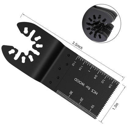 Universal Oscillating Saw Blades - 5-60PCS Multi Tool Cutting Blades with Scale for Wood, Dremel, Milwaukee & DIY Projects
