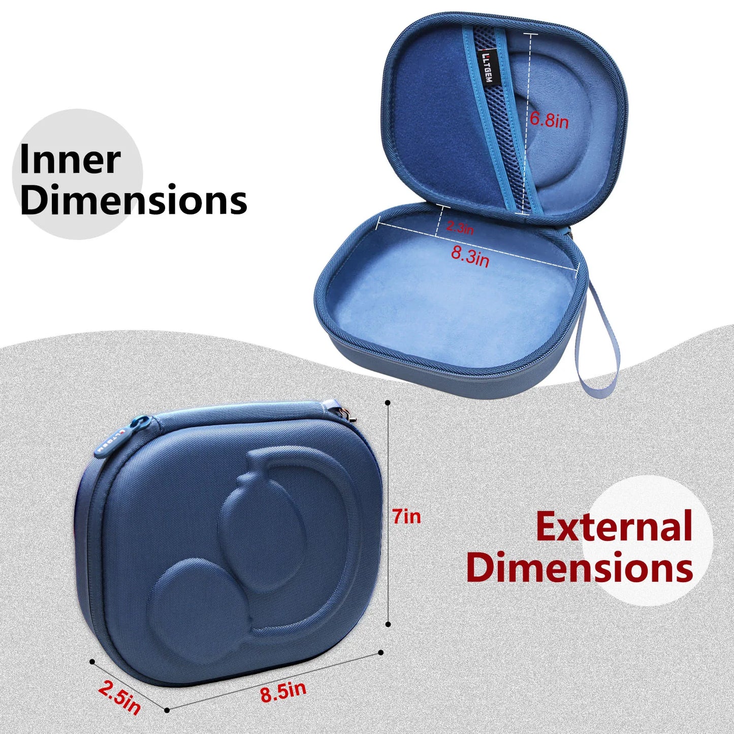 LTGEM EVA Hard Travel Case for JBL Live & Tune Series Bluetooth Headphones – Protective Storage Bag for 770NC, 660NC, 650BT, 460NC, Tour One, E45BT