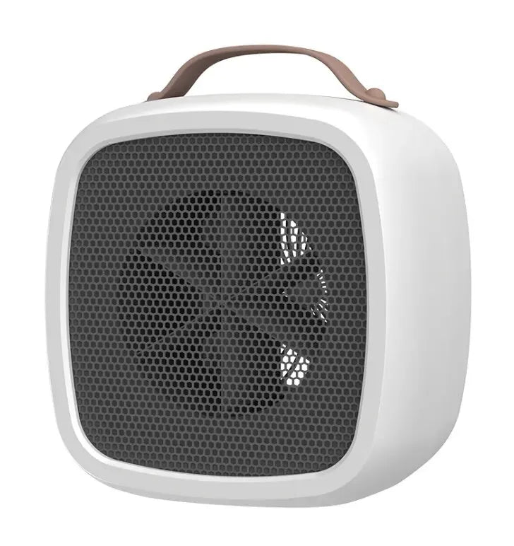 HTMCK 500W Portable Mini Space Heater - PTC Ceramic Heating Fan, Quiet Fast Warm-Up for Home and Office Use