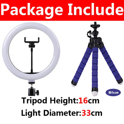 10 Inch LED Selfie Ring Light - Dimmable Photography Fill Lamp With Mini Tripod for Phone Live Video Studio