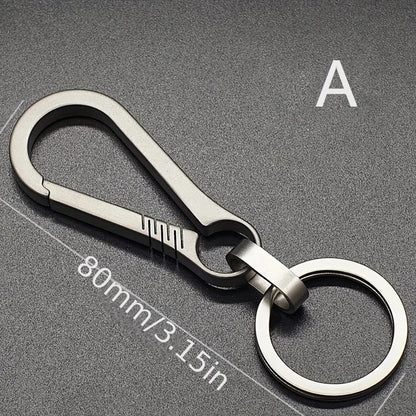 Titanium Carabiner Keychain – Hook Key Ring with Bottle Opener for Camping, Hiking & Outdoor Travel