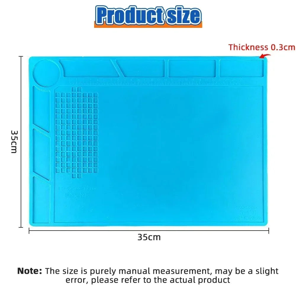 ESD Heat-Resistant Soldering Mat – Magnetic Silicone Work Pad for BGA Repair and Heat Insulation