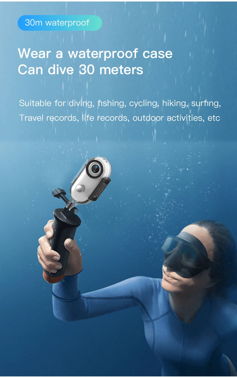 4K Thumb Action Camera — HD Sports Cam with Image Stabilization, Auto Exposure & Rechargeable 800mAh Battery