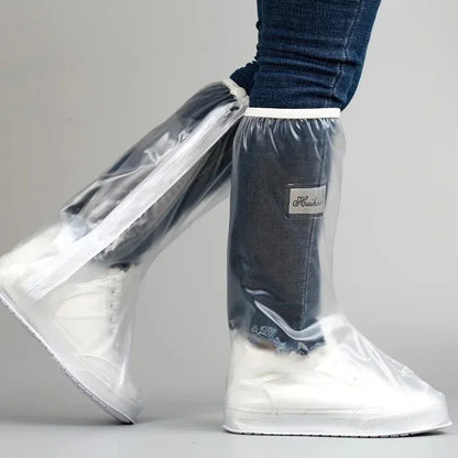 Men's & Women's High Tube Waterproof Shoe Covers – Durable, Dirtproof with Thickened Sole & Pressed Rain Edge