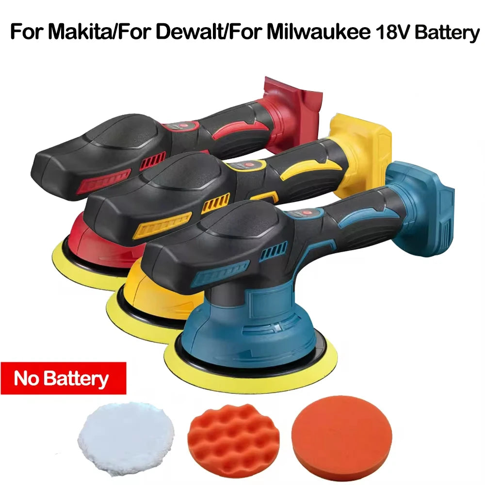 8-Speed Cordless Electric Car Polisher – Adjustable Auto Waxing, Sanding & Sealing Tool Compatible with MT/Dewalt/Milwaukee 18V Battery