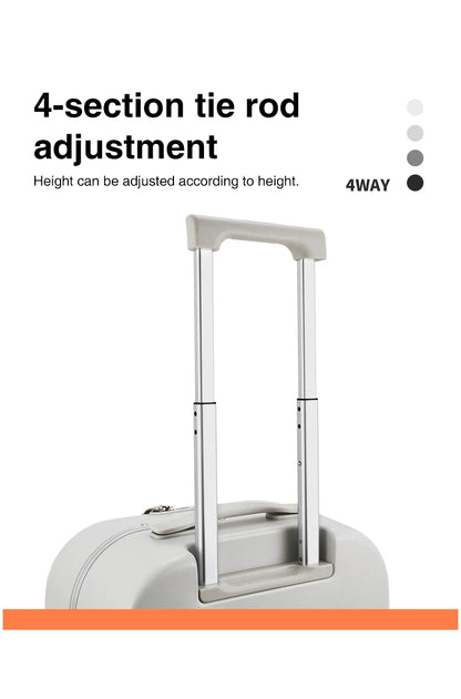 Mixi Aluminum Frame Carry-On Suitcase — Patent Design Rolling Luggage for Cabin, 18/20/24 Inch M9260