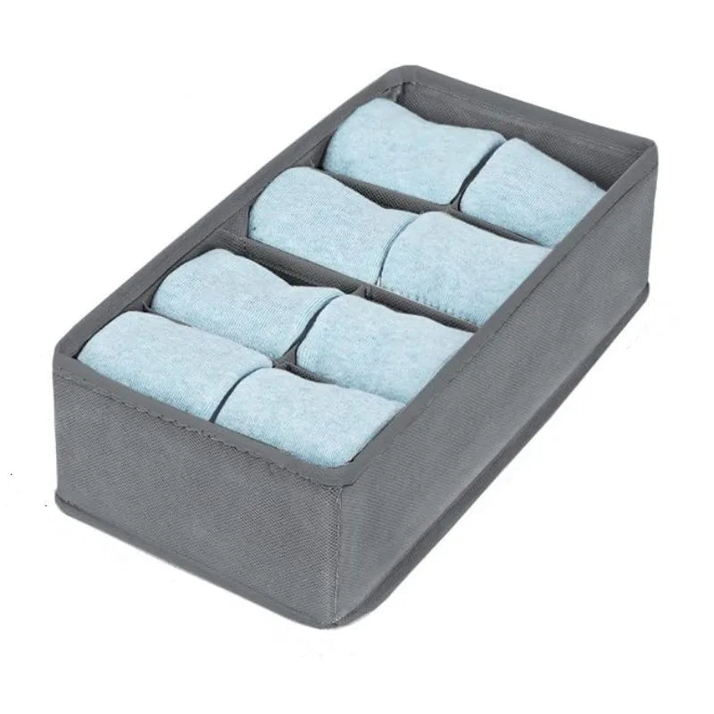 Underwear & Sock Storage Organizer Box – Bra, Socks & Clothing Drawer Divider for Wardrobe & Cabinet Organization System