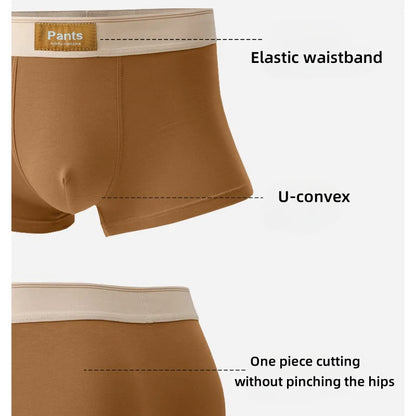3pcs Men Panties Cotton BoxerShorts Man Underwear Mens Boxers Breathable U Convex Male Underpants Sexy Trunks