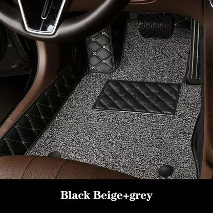 Luxury Double-Layer Car Floor Mats - Custom-Style Interior Floor Protection