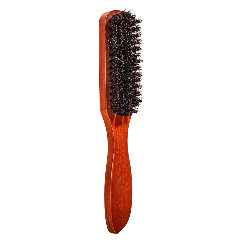 Premium Bristle Hairbrush Set - 2pcs Wooden Handle Scalp Massage Brush For Frizz Control All Hair Types