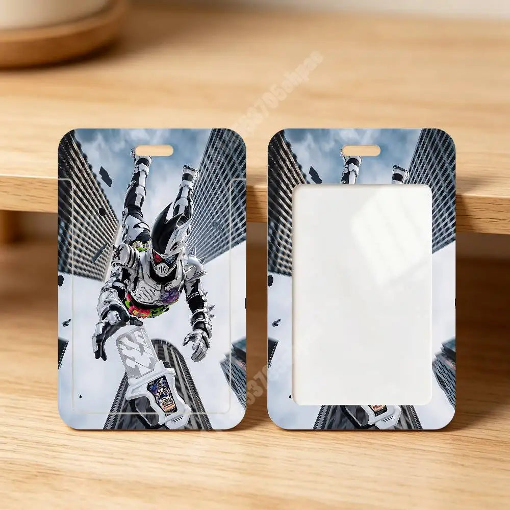 K-Kamen Masked Rider-S Card Holder - Clear Transparent ID, Employee & Visitor Badge Case