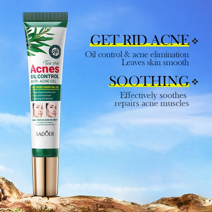 SADOER Tea Tree Acne Cream – Oil Control, Hydrating & Moisturizing Facial Skincare Gel