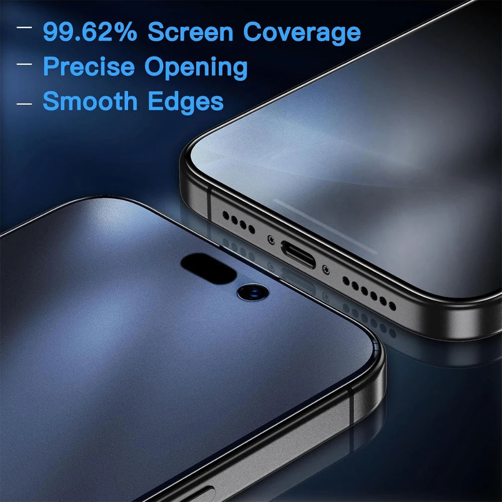 NNBILI 3-Pack Matte Tempered Glass Screen Protector for iPhone 12-18 Pro Max - Oleophobic Dust-Free Easy Install
